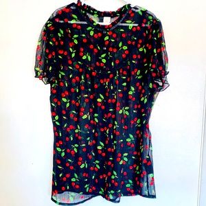 H&M Divided Women’s Size 8 Cherry Blouse